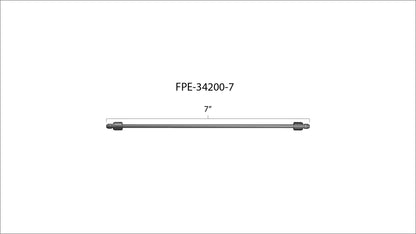 Fleece 7" High Pressure Fuel Line (8mm x 3.5mm Line, M14x1.5 Nuts)