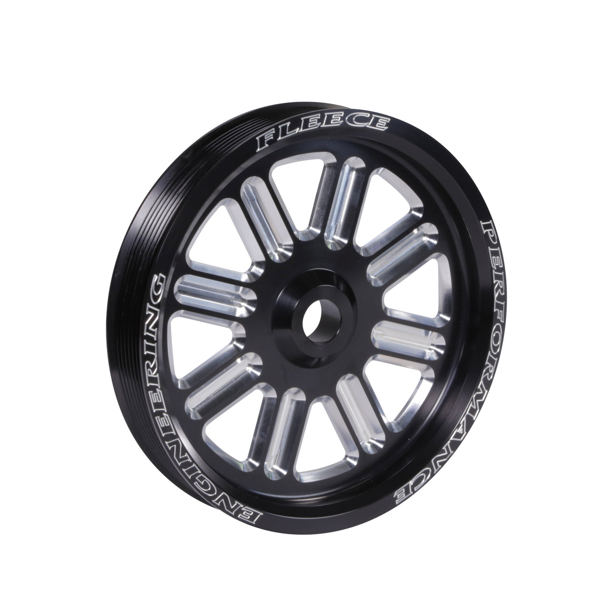 Fleece Cummins Dual Pump Spoke Pulley (for use with FPE dual pump bracket) Black