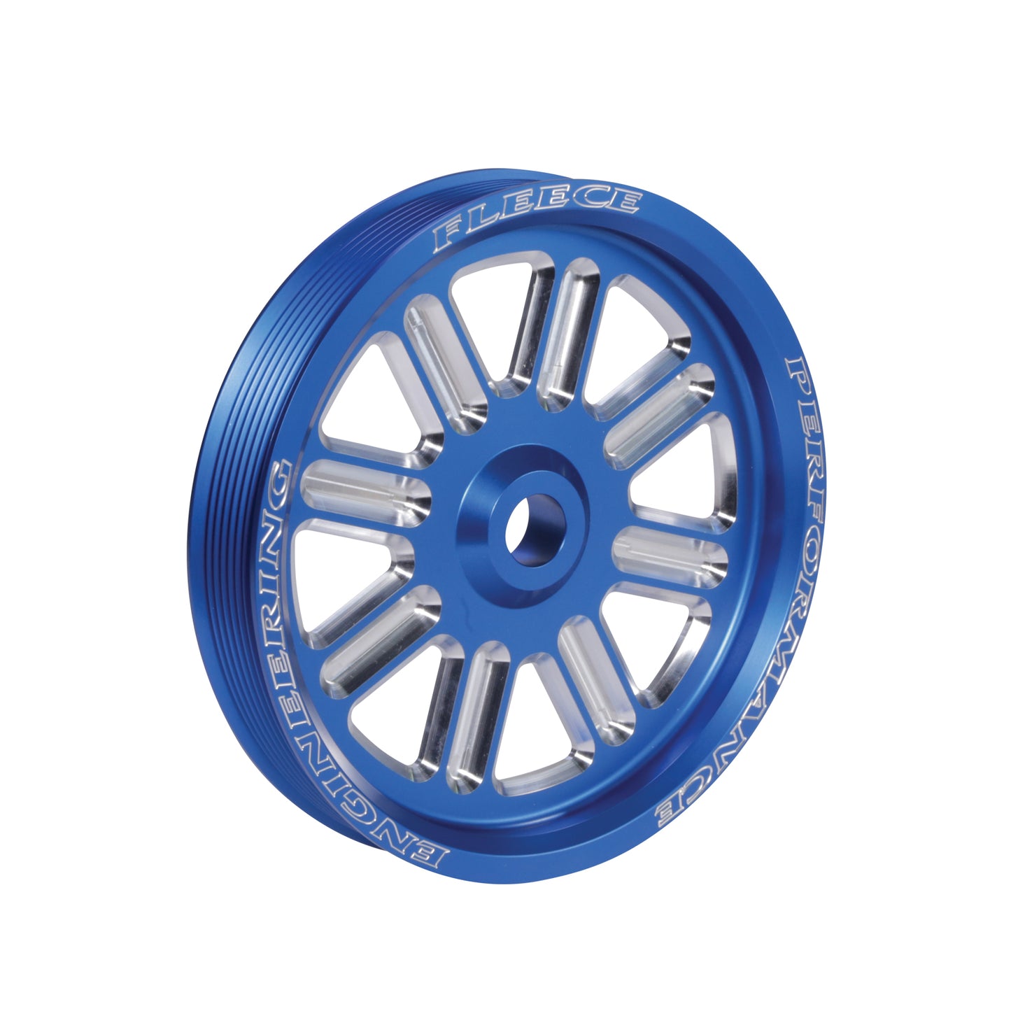 Fleece Cummins Dual Pump Spoke Pulley (for use with FPE dual pump bracket) Blue
