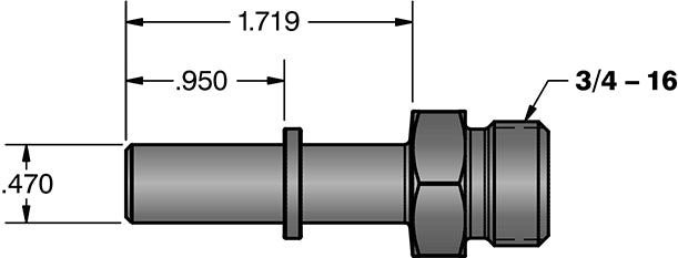 Fleece 12mm Quick Connect to 3/4"-16 O-ring (-8 AN)