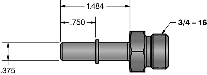 Fleece 3/8" Quick Connect to 3/4"-16 O-ring (-8 AN)