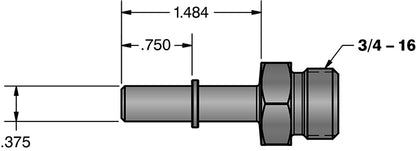 Fleece 3/8" Quick Connect to 3/4"-16 O-ring (-8 AN)