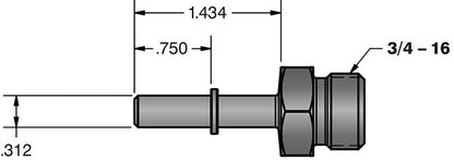Fleece 5/16" Quick Connect to 3/4"-16 O-ring (-8 AN)