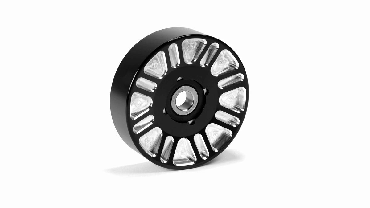 Fleece 2003-2018 Electric Water Pump Upper Fan Idler (Black Finish Contrast Cut)