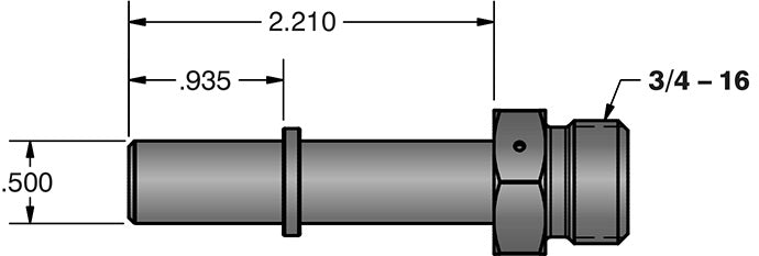 Fleece 1/2" Quick Connect to 3/4"-16 O-ring (-8 AN) - FPE-34781-A