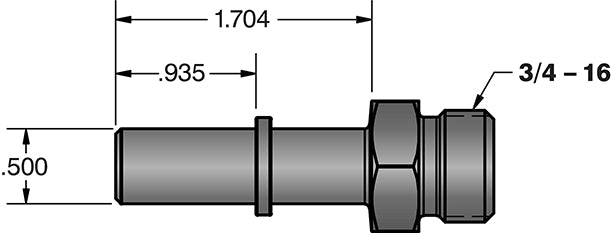 Fleece 1/2" Quick Connect to 3/4"-16 O-ring (-8 AN) - FPE-34900-A