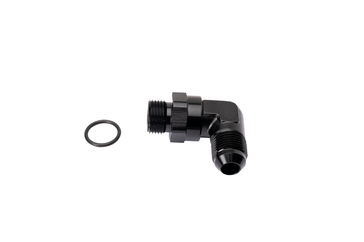 Fleece 8AN to 3/4-16 O-ring, 90 Degree Fitting