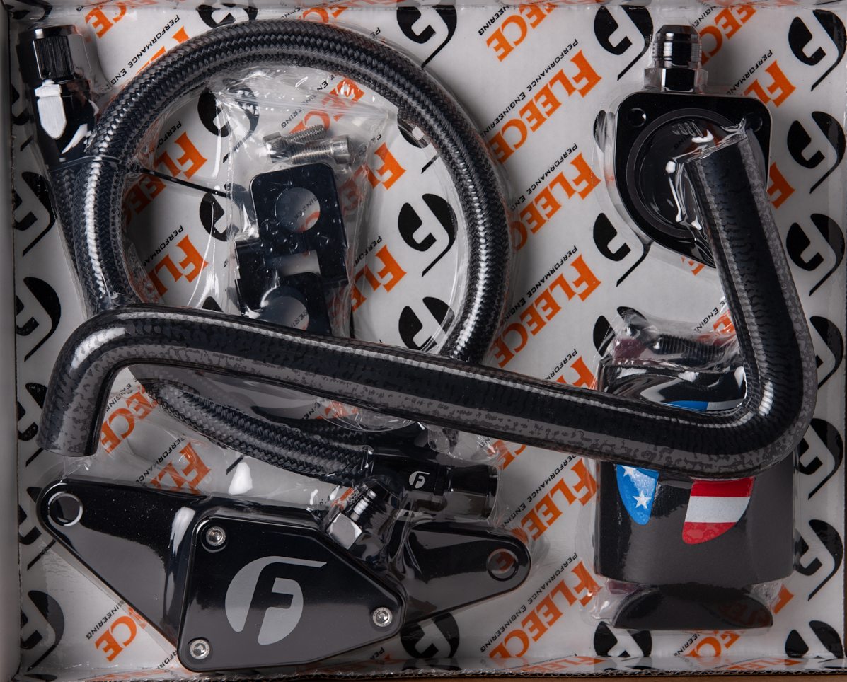 Fleece Cummins Coolant Bypass Kit (2006-2007 Auto Trans) w/ Stainless Steel Braided Line
