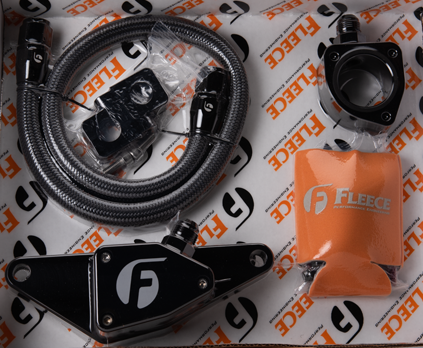 Fleece Cummins Coolant Bypass Kit (2003-2007 Manual Transmission) - FPE-CLNTBYPS-CUMMINS-MAN
