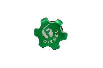 Fleece Fleece Performance Green Anodized Billet Fuel Cap for 2013-2018 Cummins