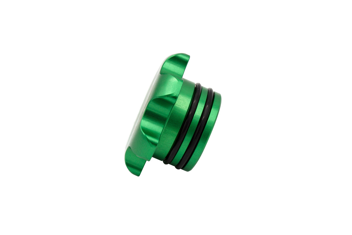 Fleece Fleece Performance Green Anodized Billet Fuel Cap for 2013-2018 Cummins