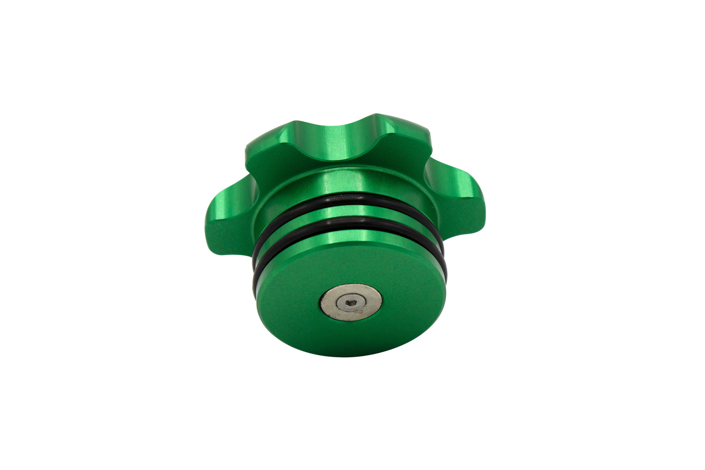 Fleece Fleece Performance Green Anodized Billet Fuel Cap for 2013-2018 Cummins