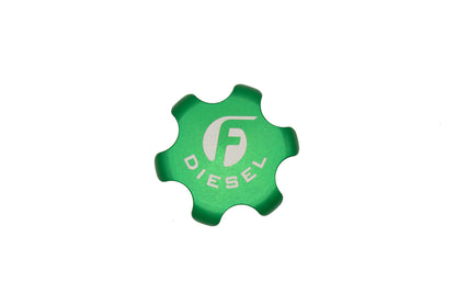 Fleece Fleece Performance Green Anodized Billet Fuel Cap for 2013-2018 Cummins