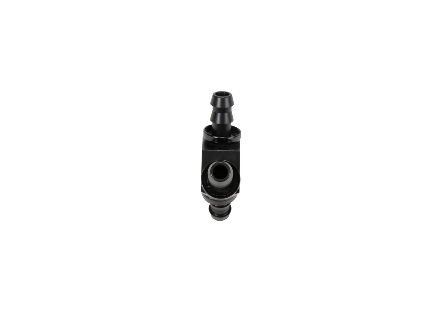 Fleece 3/8" Black Anodized Aluminum Y Barbed Fitting (For -6 Pushlock Hose)