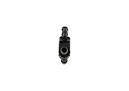 Fleece 3/8" Black Anodized Aluminum Y Barbed Fitting (For -6 Pushlock Hose)