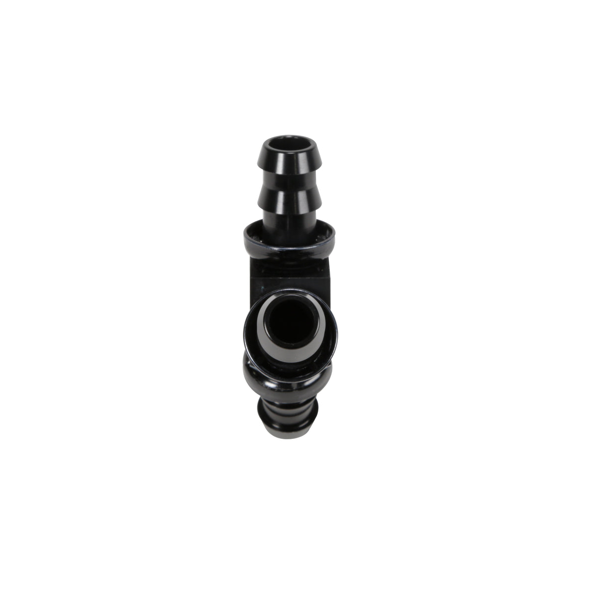 Fleece 1/2" Black Anodized Aluminum Y Barbed Fitting (For -8 Pushlock Hose)