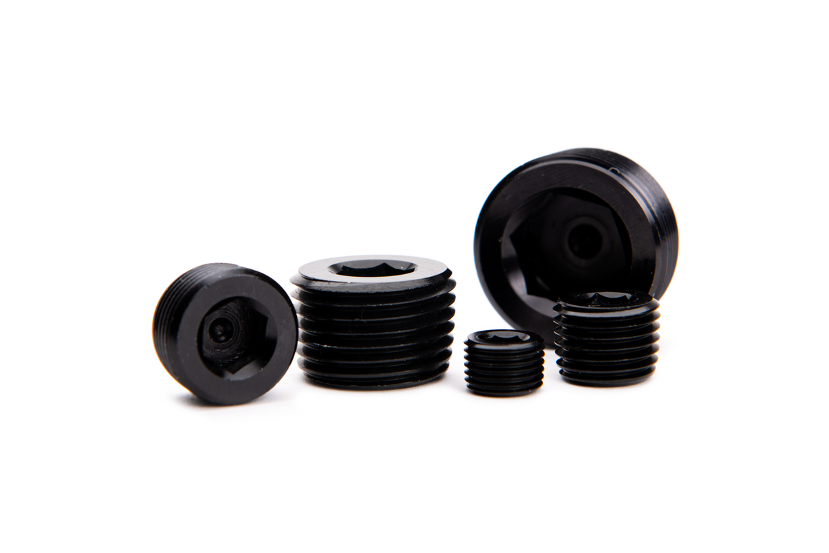 Fleece 3/8" NPT Hex Socket Plug Black