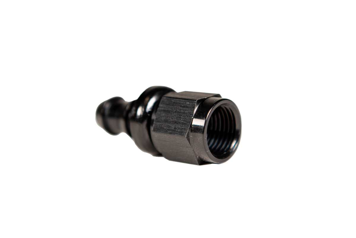 Fleece 6 Straight to Hose Barb Black