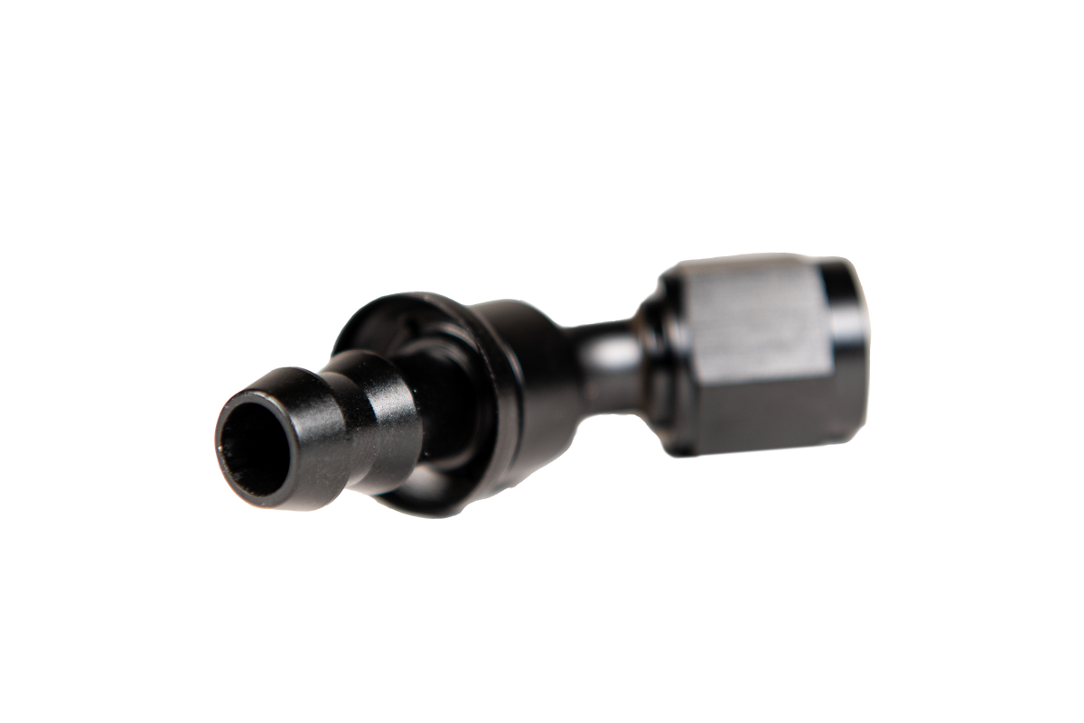 Fleece 6 45deg to Hose Barb Black