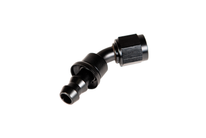 Fleece 8 45deg to Hose Barb Black