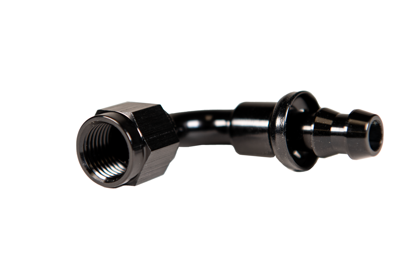Fleece 6 90deg to Hose Barb Black