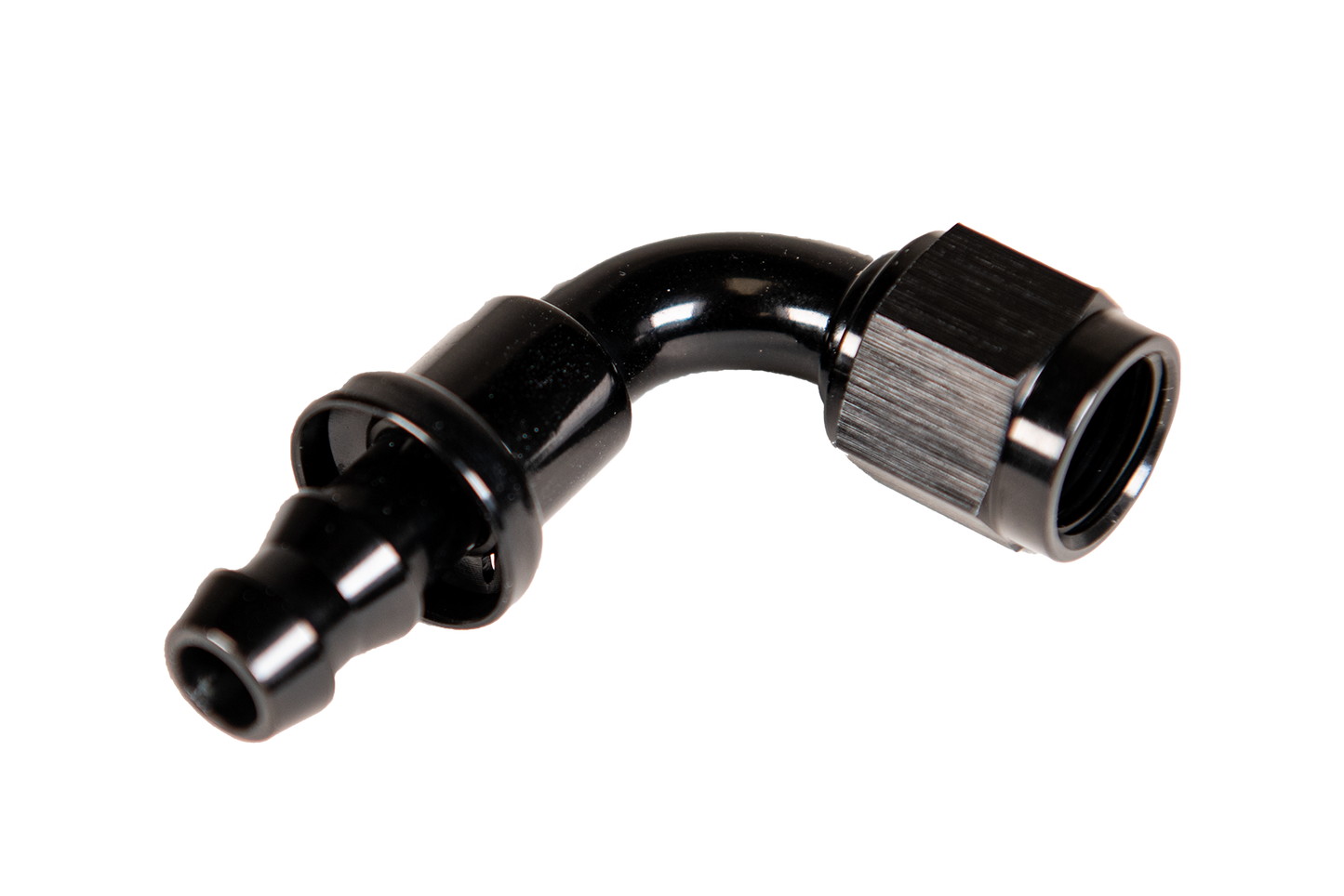 Fleece 6 90deg to Hose Barb Black