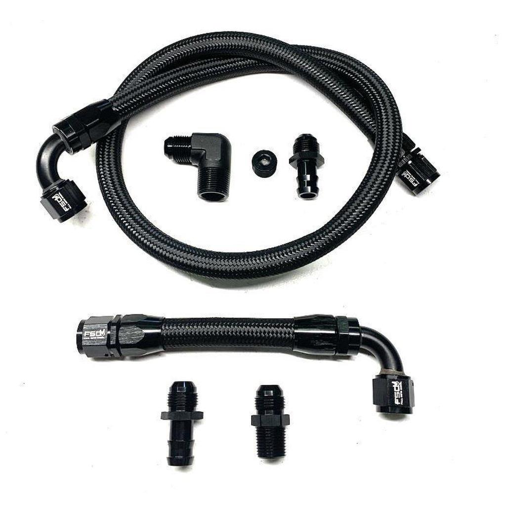 Full Send Diesel 98.5-02 Dodge Cummins Heater hose Kit Black Braided