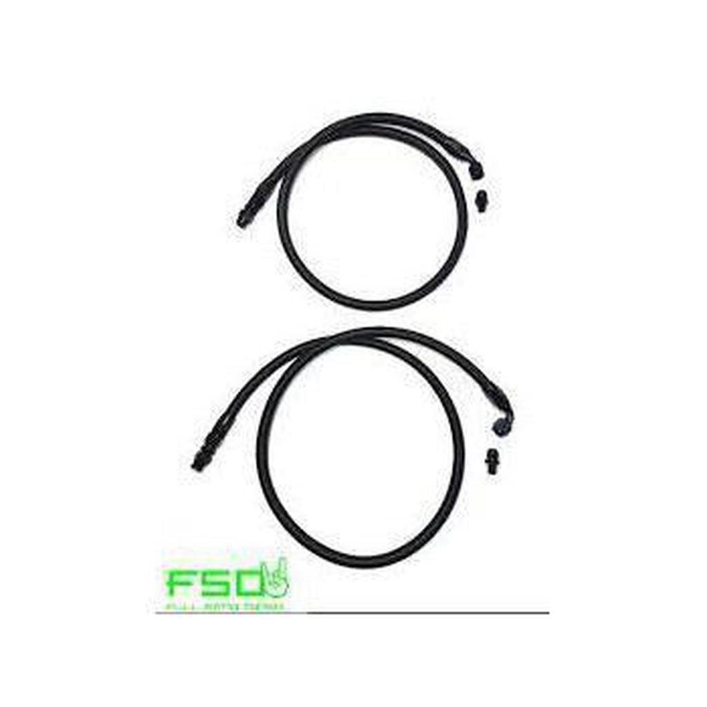 Full Send Diesel 03-07 Dodge Cummins Mishimoto Transmission Cooler Line Kit Black Braided