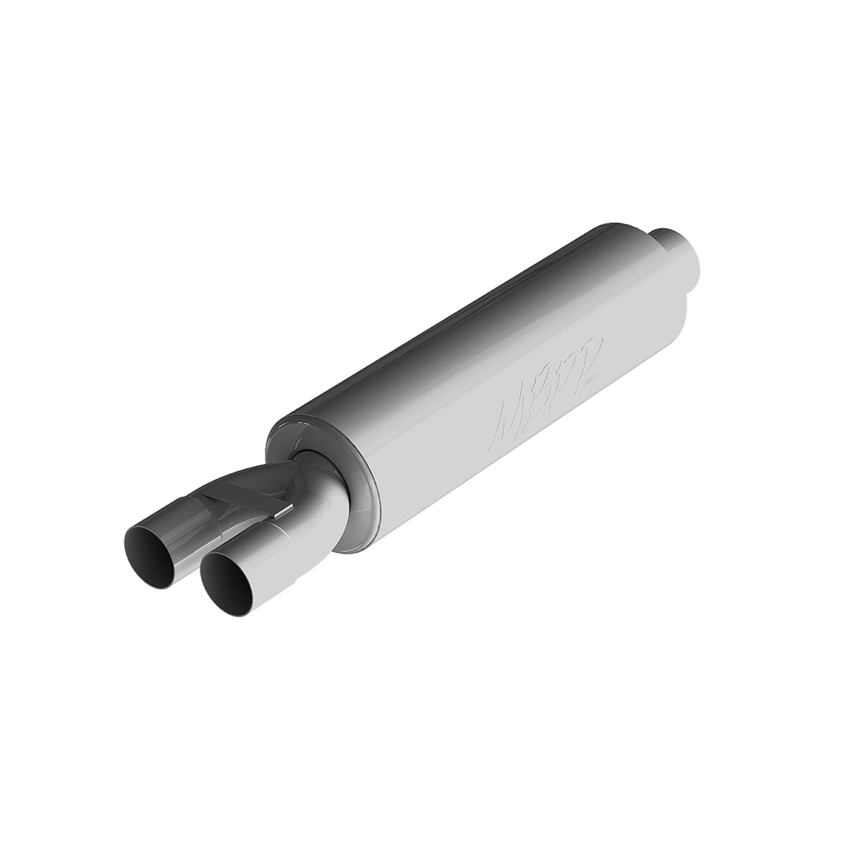 MBRP 3in. ID inlet/dual 2.5in. ID outlet. 30.5in. Chambered Muffler. AL GP122107