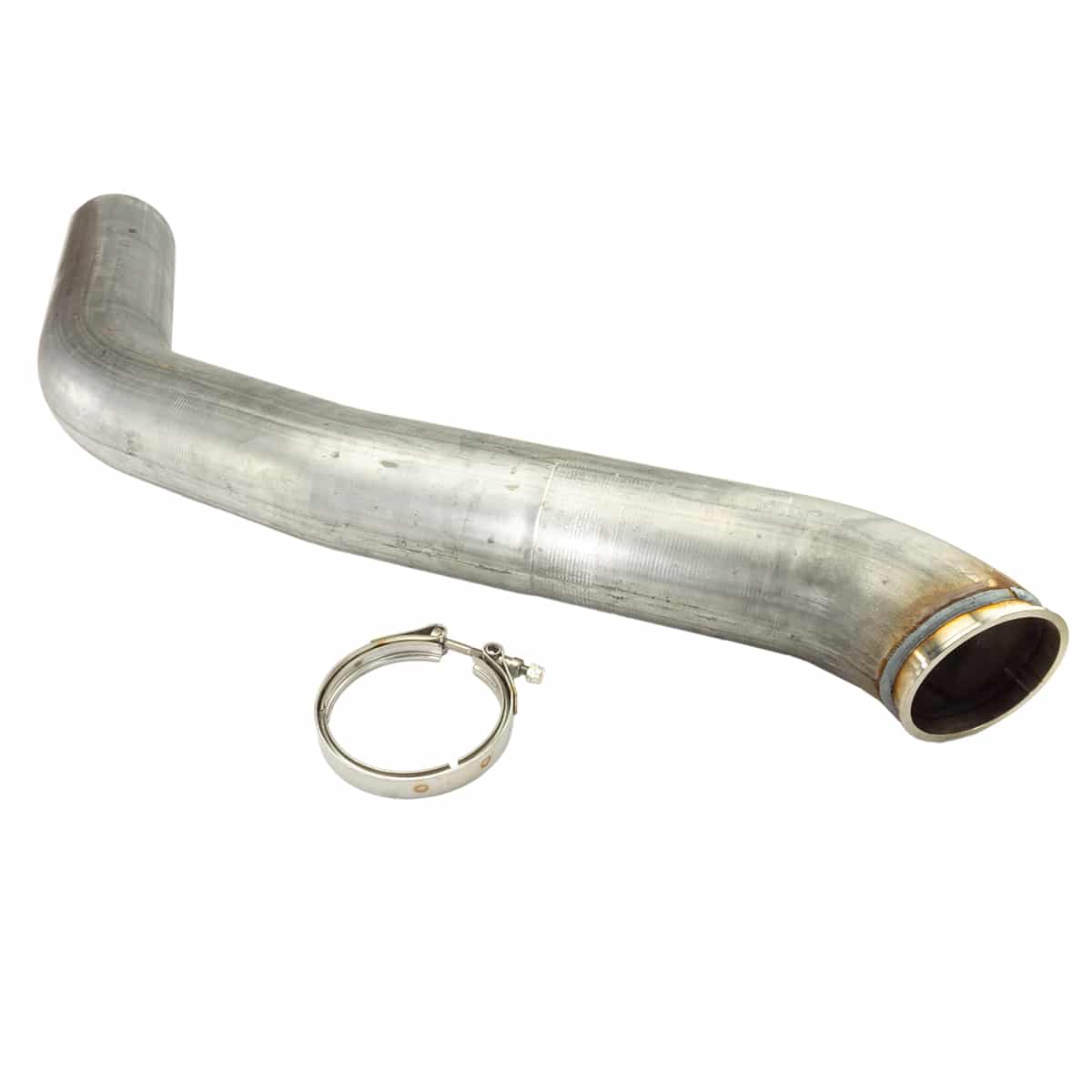 Industrial Injection Dodge Downpipe and Clamp For 94-02 5.9L Cummins 4 in. HX40 Style