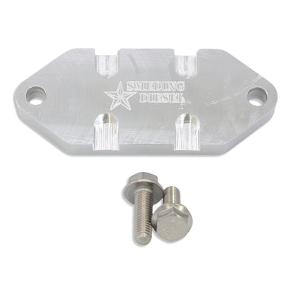 Smeding Billet Coolant Block Off Plate for 6.6L Duramax 2001-2025