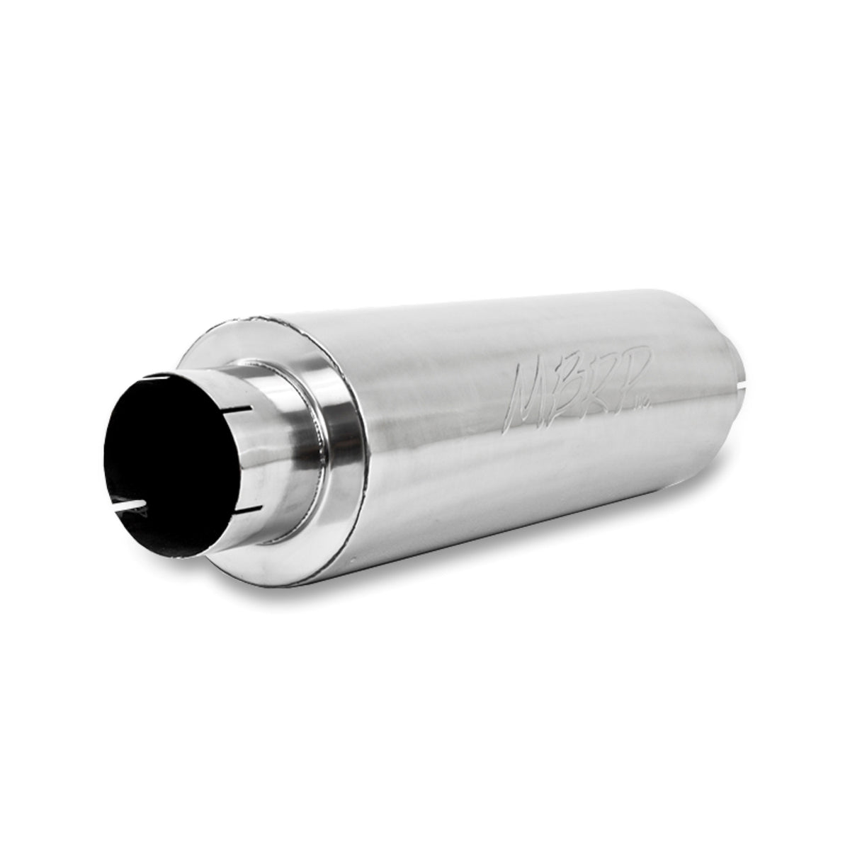 MBRP Quiet Tone Muffler. 5in. In/Out. 8in. Dia. Body. 31in. Overall. AL M2220A