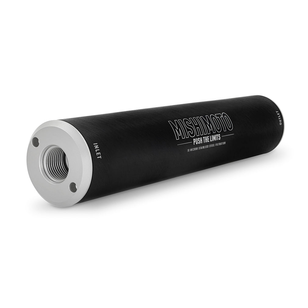 Mishimoto High-Flow-10AN Fuel Filter, 10-Micron Stainless-Steel Insert
