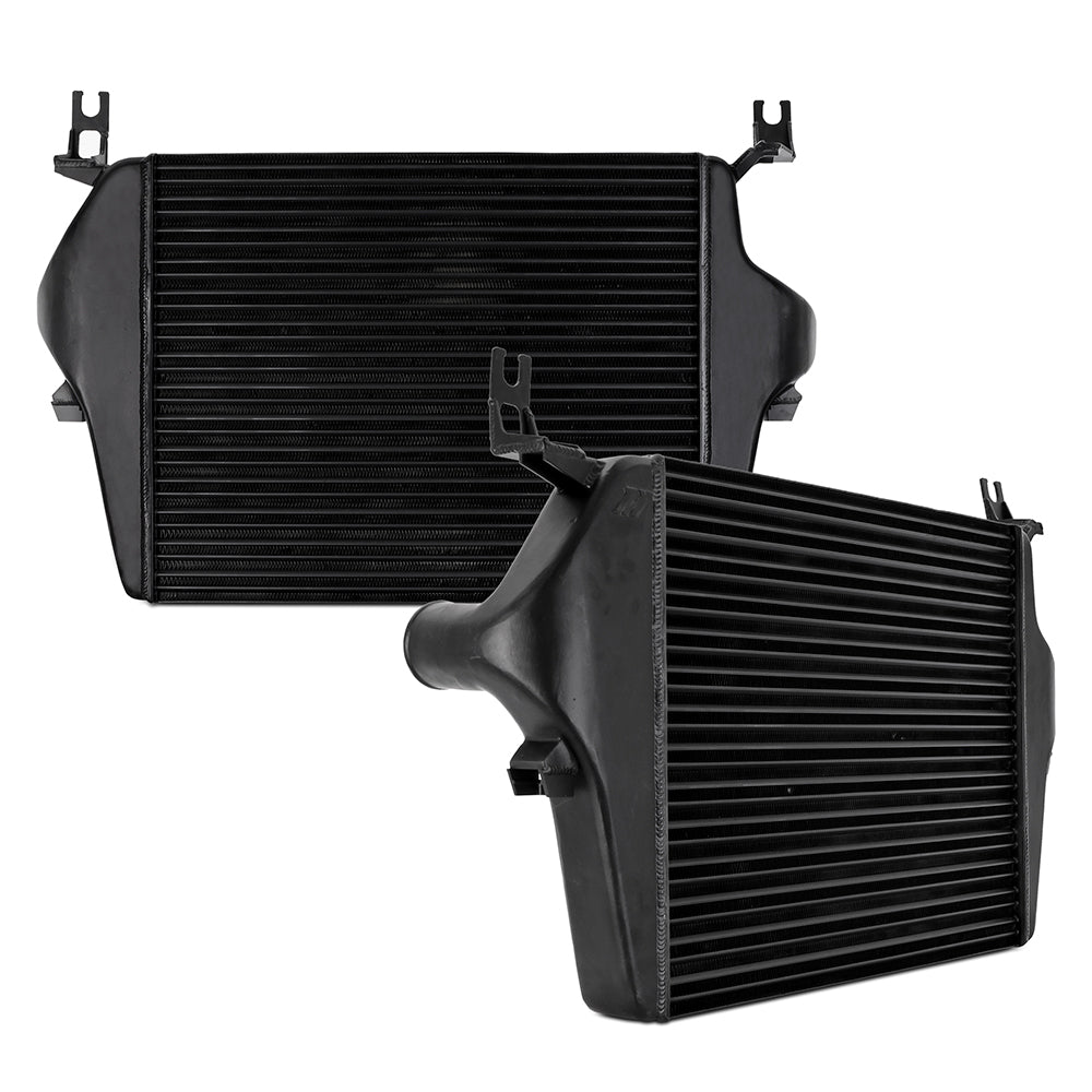 Mishimoto Cast End Tank Replacement Intercooler, Black, fits Ford 6.0L Powerstroke 2003-07