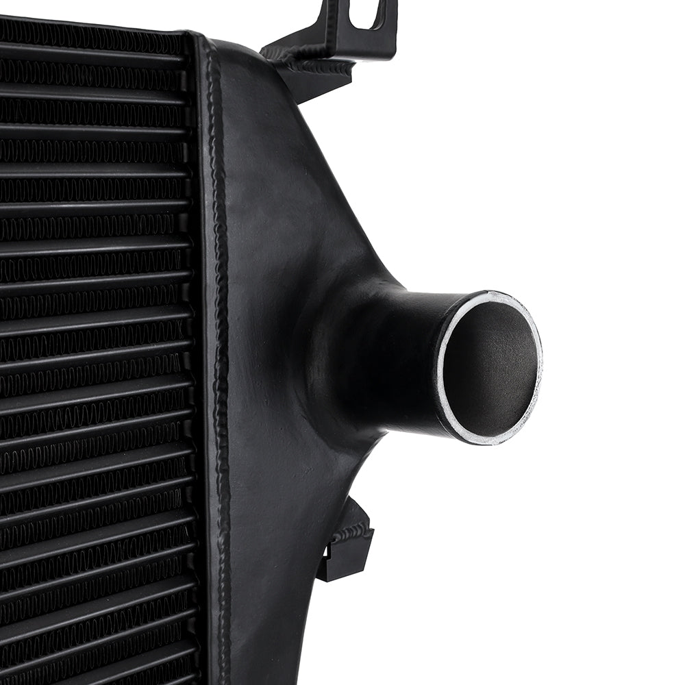 Mishimoto Cast End Tank Replacement Intercooler, Black, fits Ford 6.0L Powerstroke 2003-07