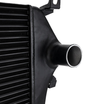 Mishimoto Cast End Tank Replacement Intercooler, Black, fits Ford 6.0L Powerstroke 2003-07