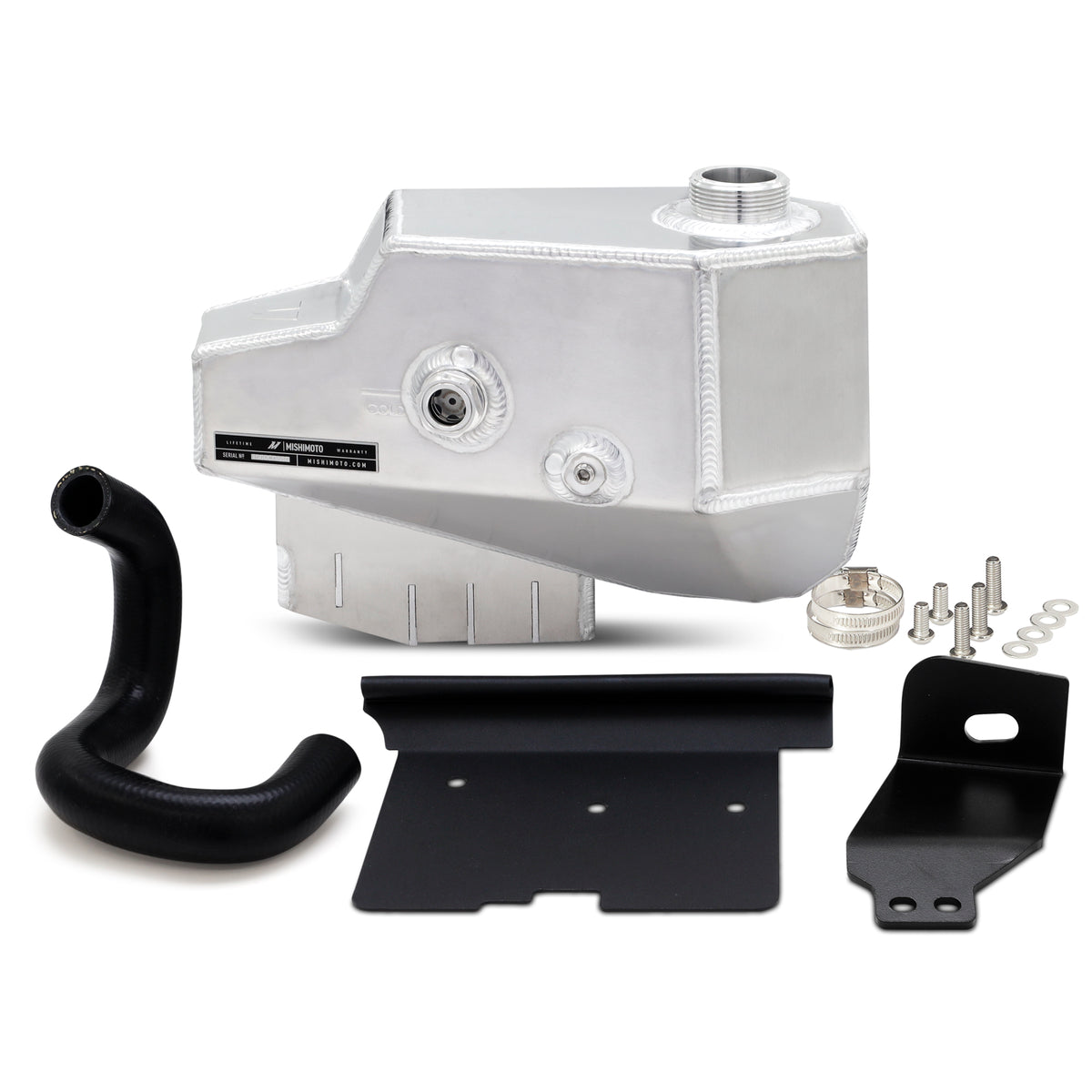Mishimoto Aluminum Degas Tank, Natural, fits Ford 6.4L Powerstroke 2008-2010