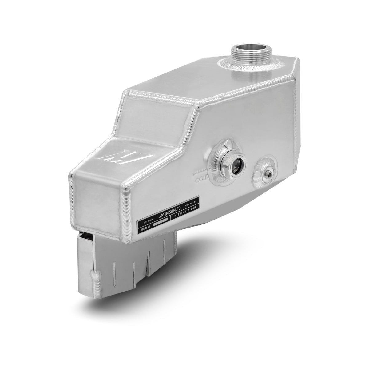 Mishimoto Aluminum Degas Tank, Natural, fits Ford 6.4L Powerstroke 2008-2010