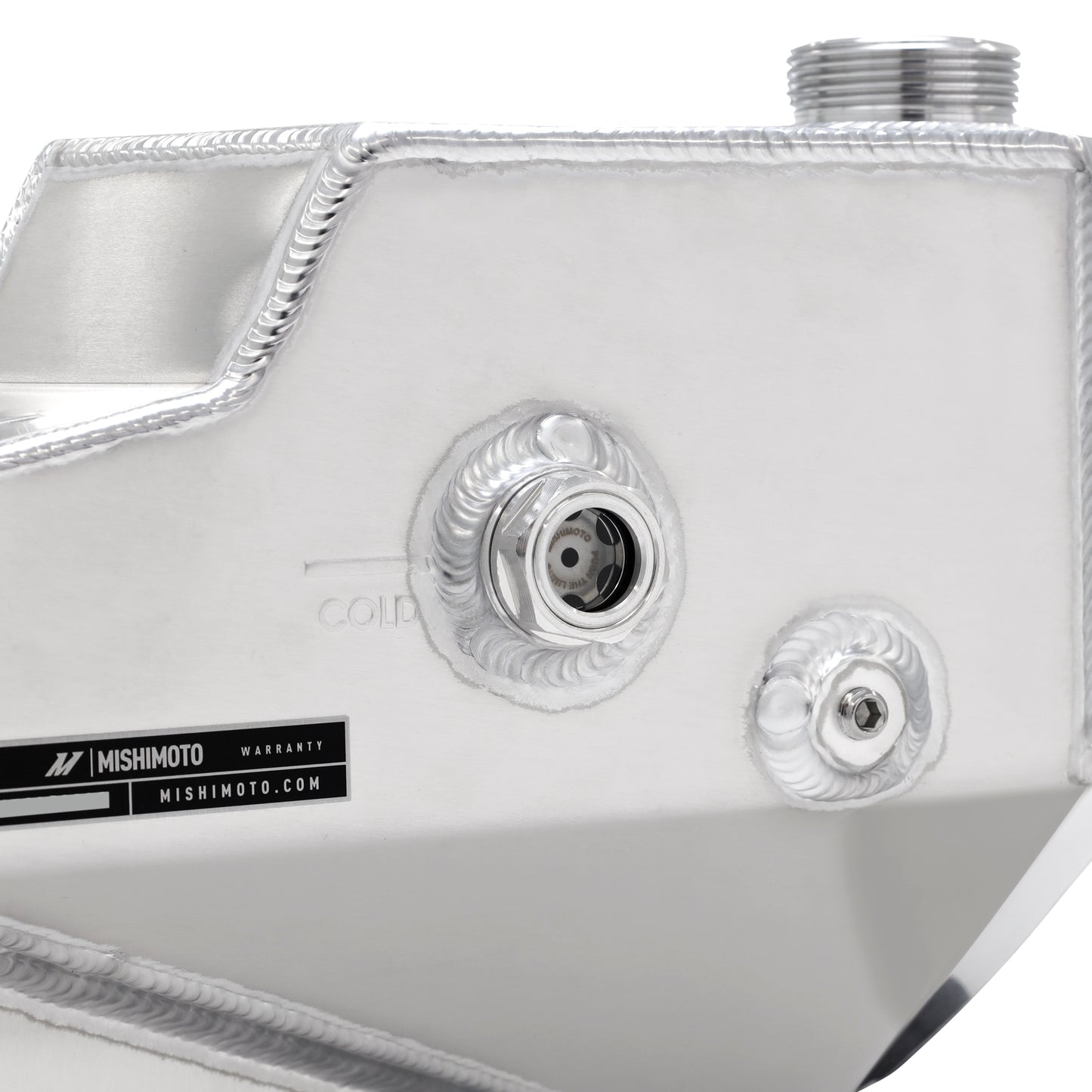 Mishimoto Aluminum Degas Tank, Natural, fits Ford 6.4L Powerstroke 2008-2010