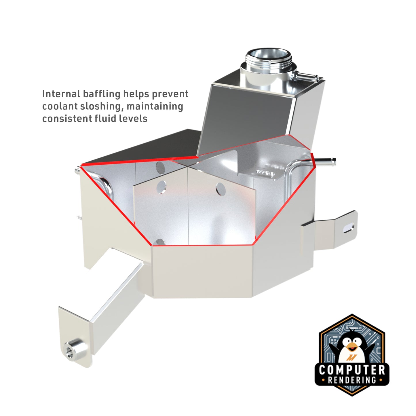 Mishimoto Aluminum Degas Tank, Black, fits Ram 6.7L Cummins 2013-2018