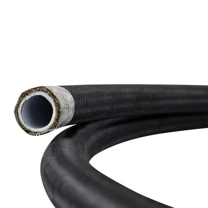 Mishimoto 6AN Braided Line, Black Nylon, 6 ft - MMSBH-0672-PB