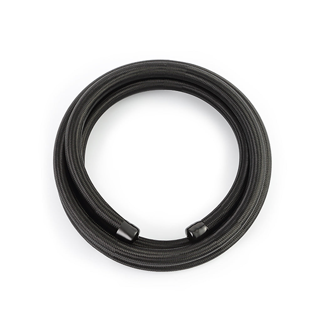 Mishimoto 6AN Braided Line, Black Nylon, 10 ft