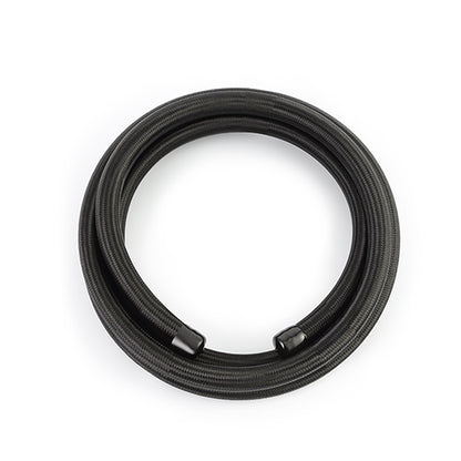 Mishimoto 6AN Braided Line, Black Nylon, 10 ft