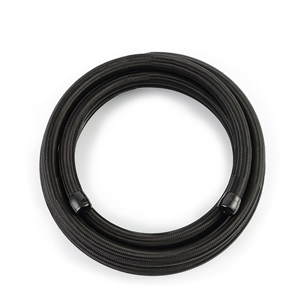 Mishimoto 8AN Braided Line, Black Nylon, 15 ft