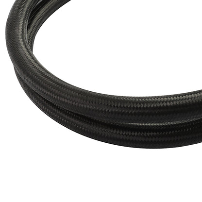 Mishimoto 8AN Braided Line, Black Nylon, 15 ft