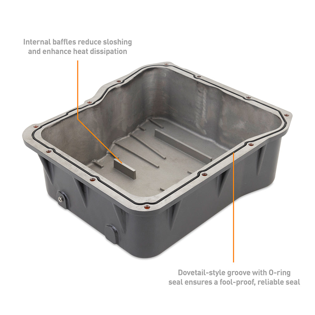 Mishimoto Aluminum Transmission Pan, fits Chevrolet/GMC 6.6L Duramax 2001-2019
