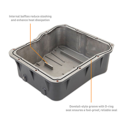 Mishimoto Aluminum Transmission Pan, fits Chevrolet/GMC 6.6L Duramax 2001-2019