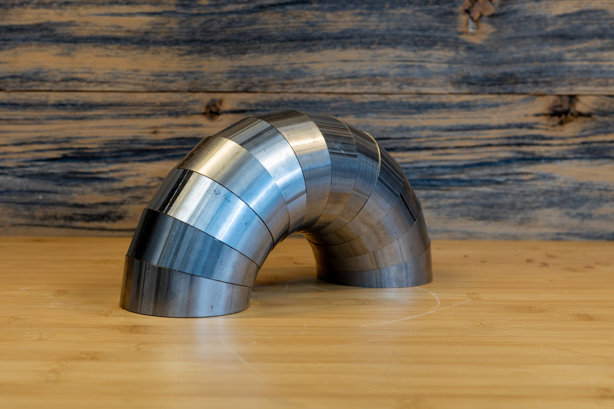 MBRP T304SS 3.5" Diameter, 180 degree, Pie Cut. PC15212