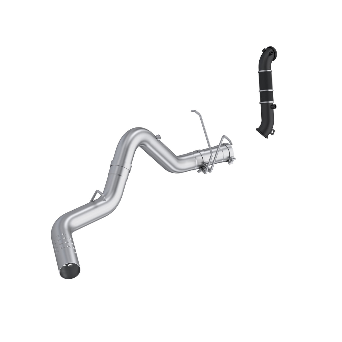 MBRP 4in. Filter Back Single Side with Downpipe, AL. S6050PLM