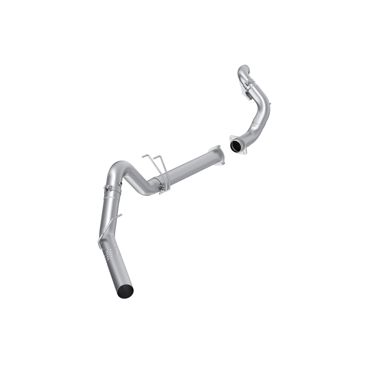 MBRP 4in. Filter Back Single Side with Downpipe, AL, No Muffler. S6286PLM